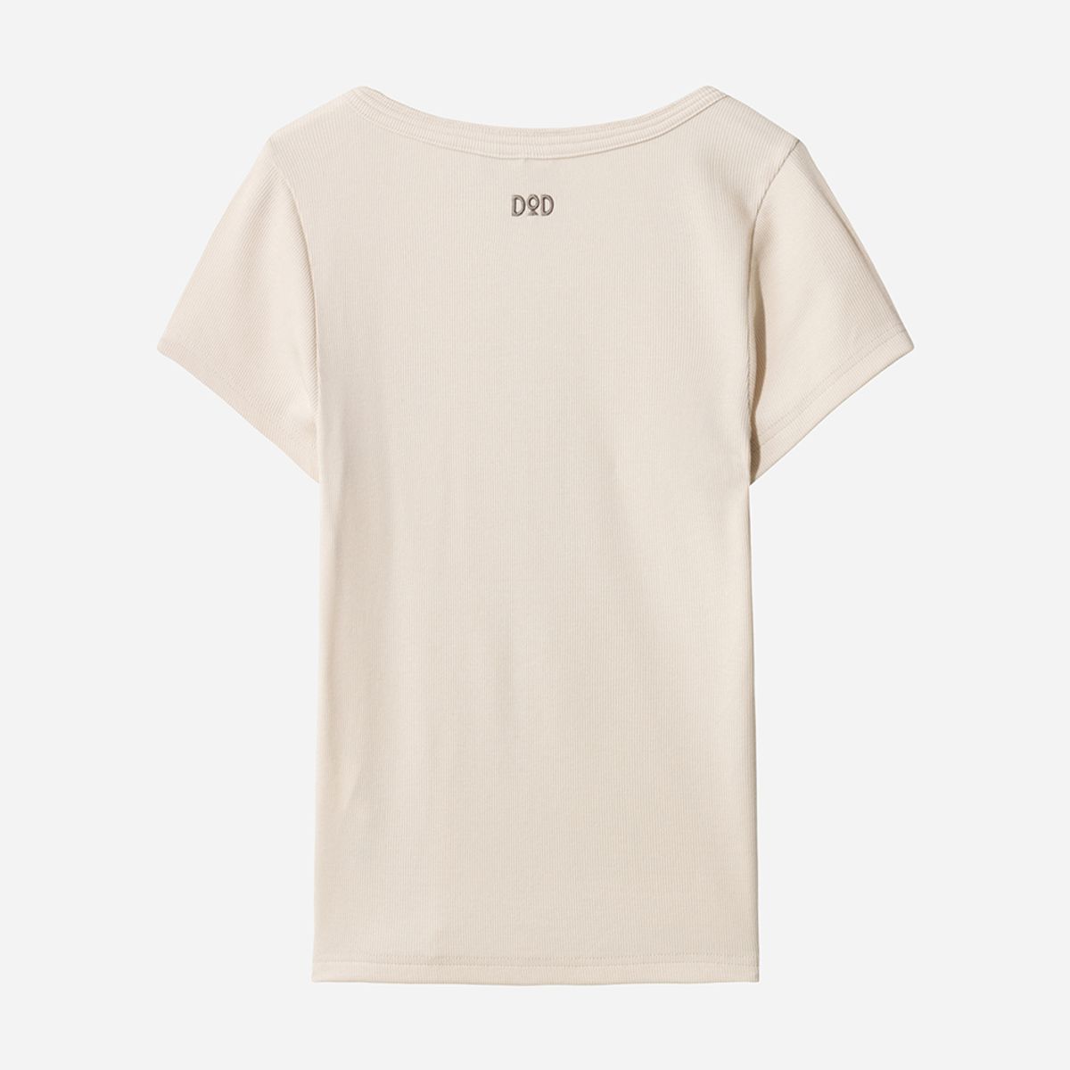 디오디(DOD) 여성) 골지 반팔 티셔츠(IVORY)
