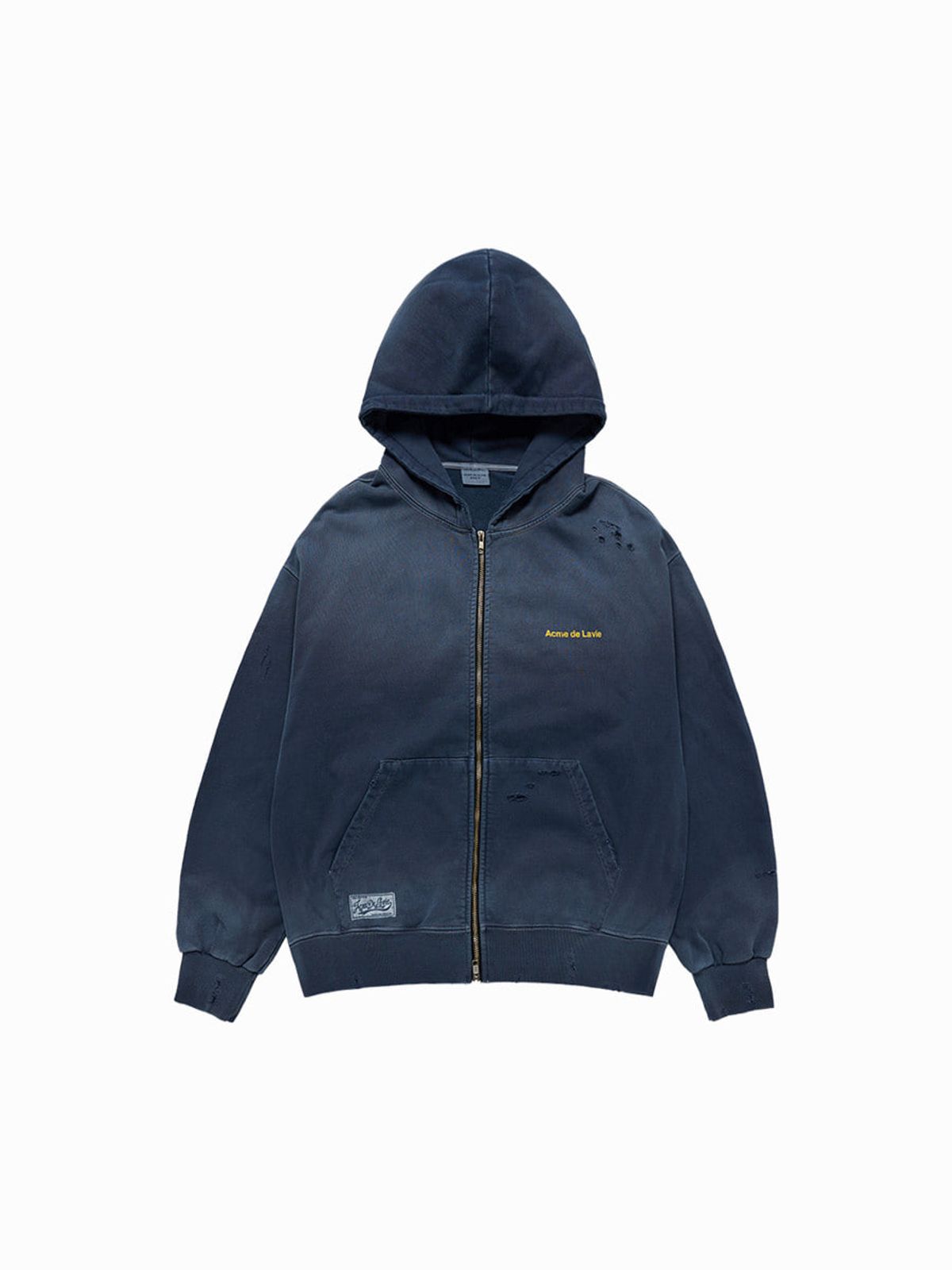 아크메드라비(ACME DE LA VIE) DISTRESSED HOODIE ZIP UP (4 COLOR)