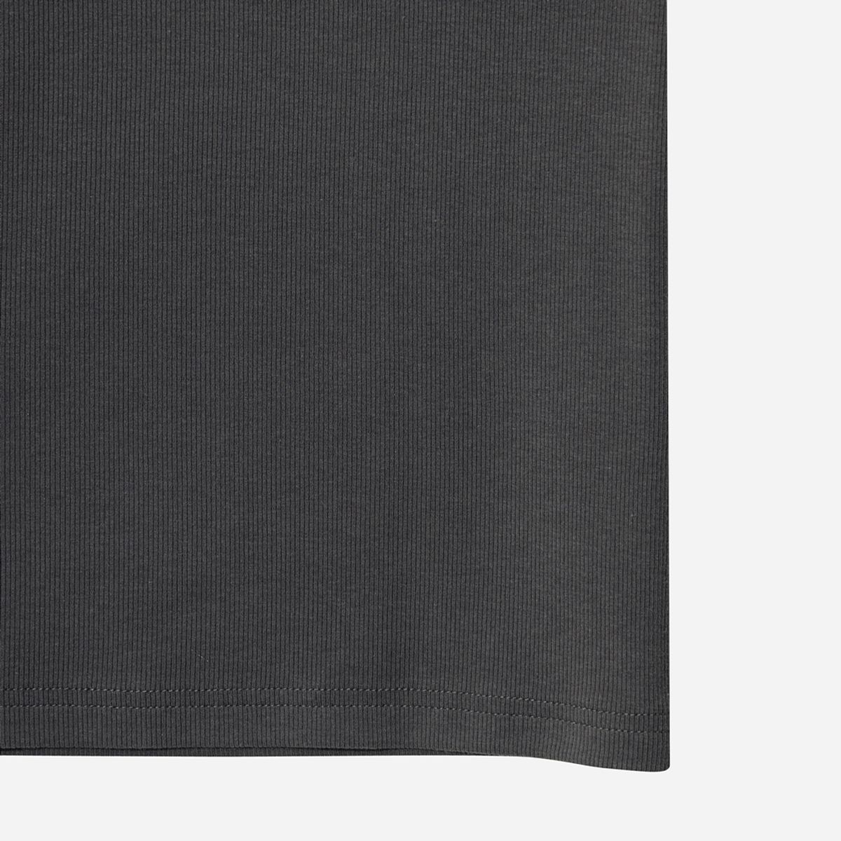 디오디(DOD) 여성) 골지 반팔 티셔츠(CHARCOAL)