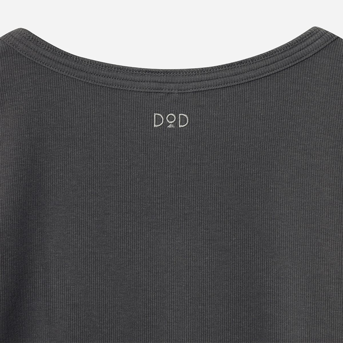 디오디(DOD) 여성) 골지 반팔 티셔츠(CHARCOAL)