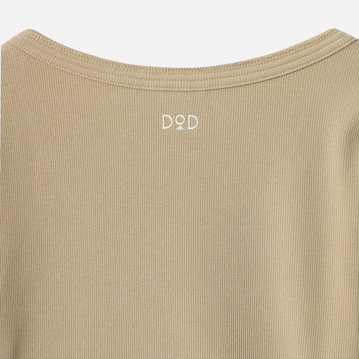 디오디(DOD) 여성) 골지 반팔 티셔츠(BROWN)