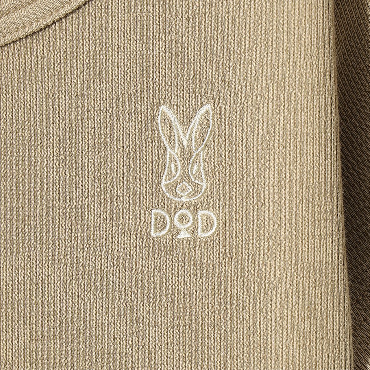 디오디(DOD) 여성) 골지 반팔 티셔츠(BROWN)