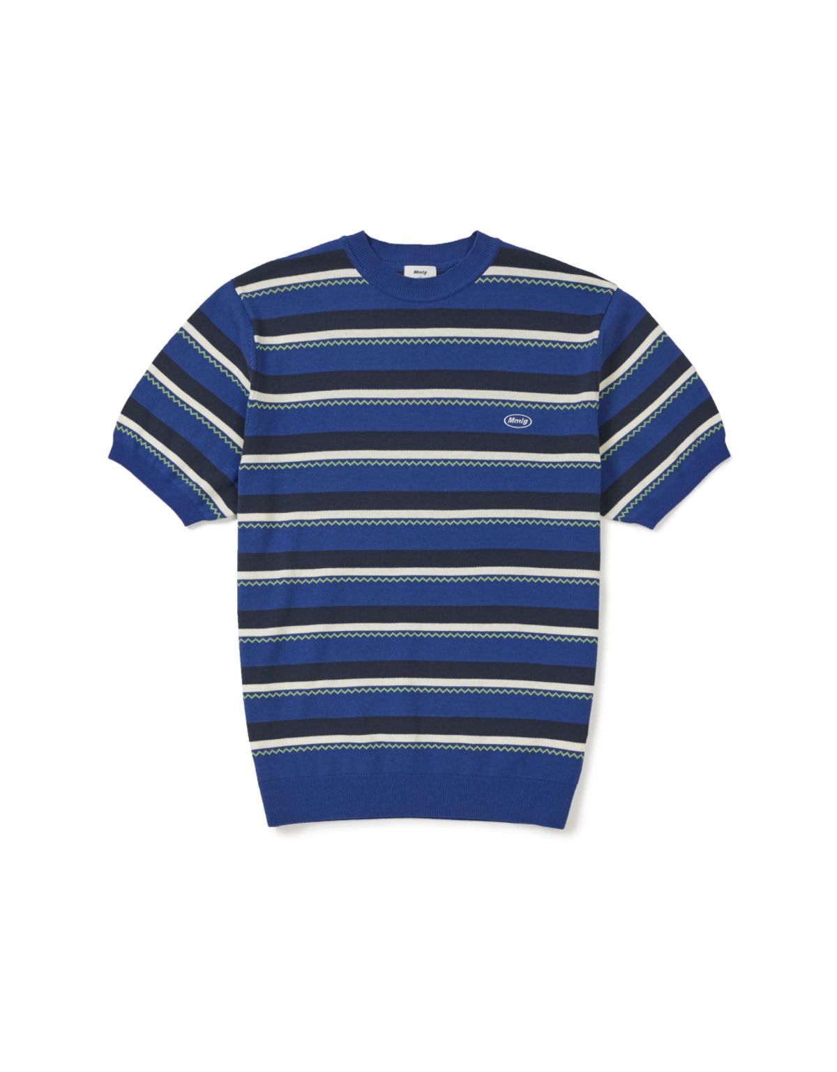 엠엠엘지(MMLG) CHEVRON STRIPE HF KNIT (BLUE)