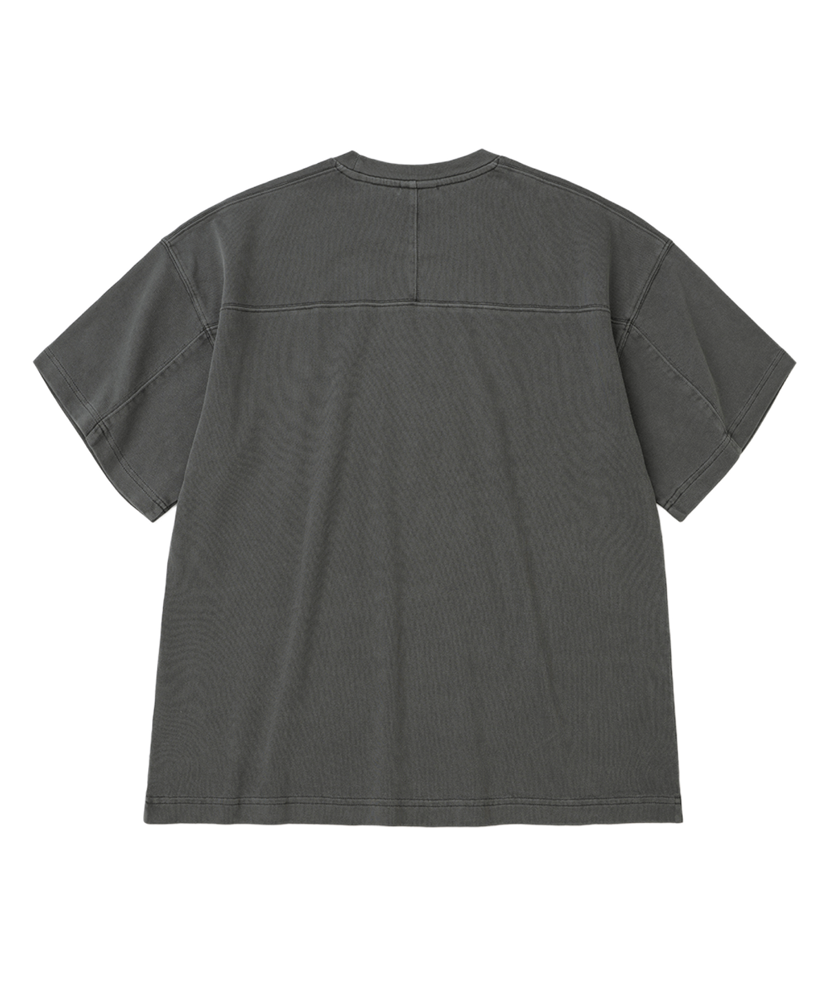엑스오엑스(XOX) 피그먼트 워싱 뒷절개 반팔 티셔츠[CHARCOAL]