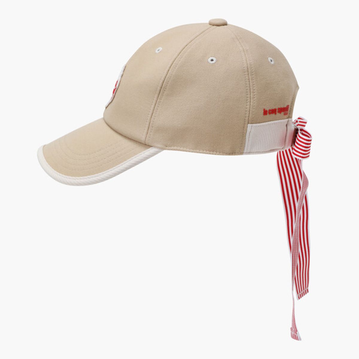 르꼬끄 골프(LECOQ GOLF) 여성 리본 포인트 볼캡 _BEGE GR122LCP11