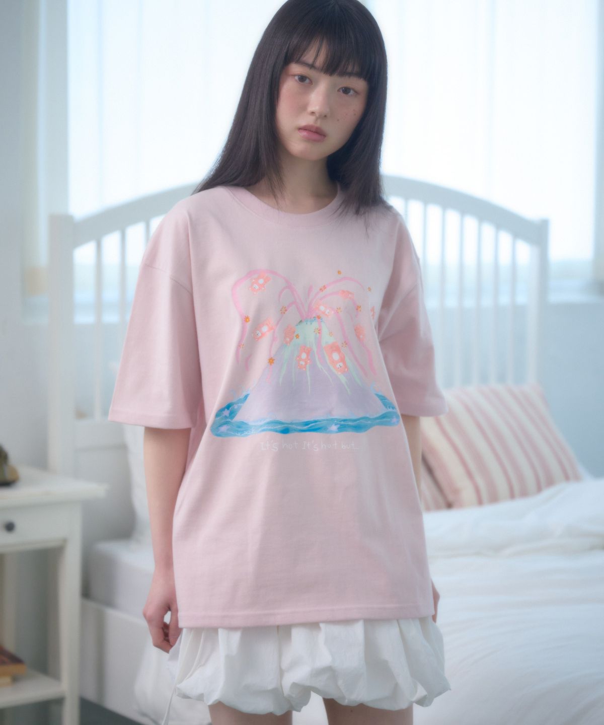엠블러(AMBLER) The Soft Volcano Tee 그래픽 반팔 티셔츠 AS1304 (핑크)