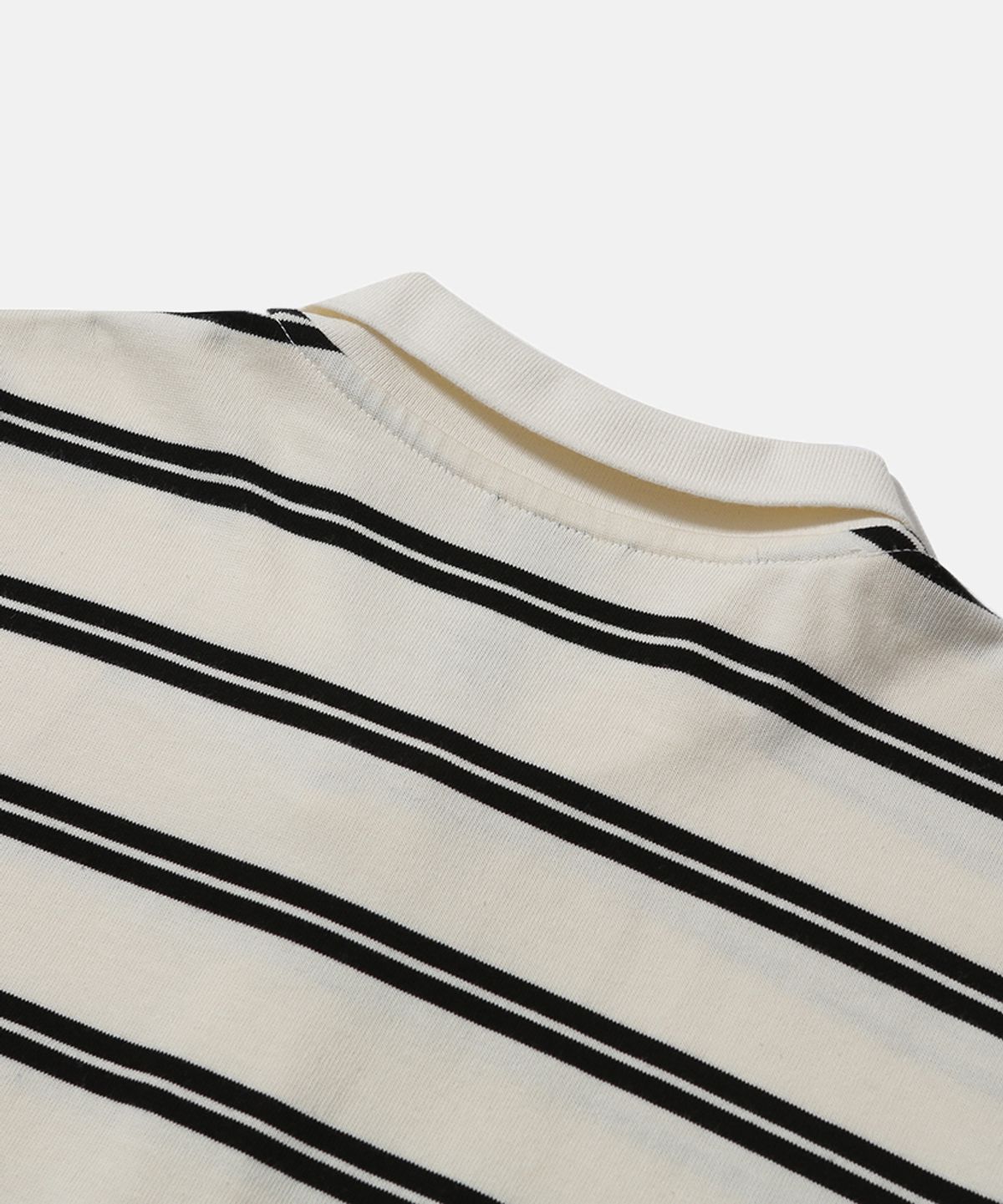 모이프(MOIF) [SS26] WIDE POLO L/S SHIRT / ECRU STRIPE