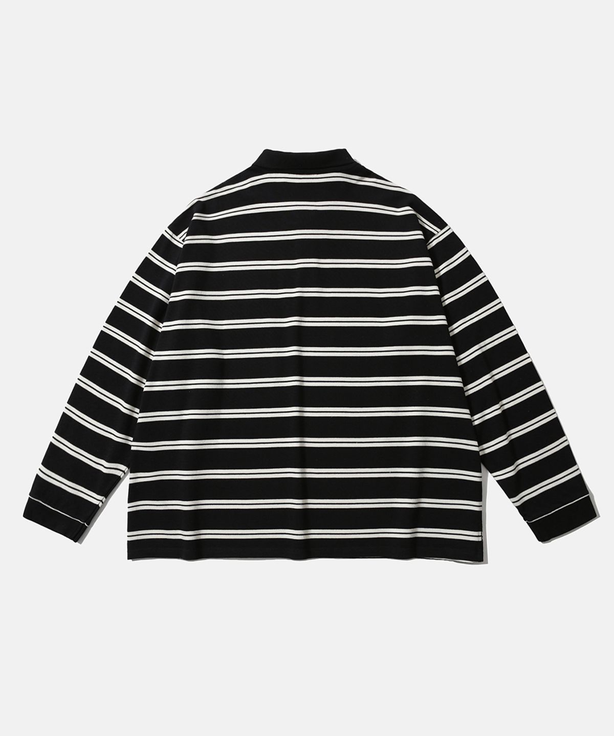 모이프(MOIF) [SS26] WIDE POLO L/S SHIRT / BLACK STRIPE