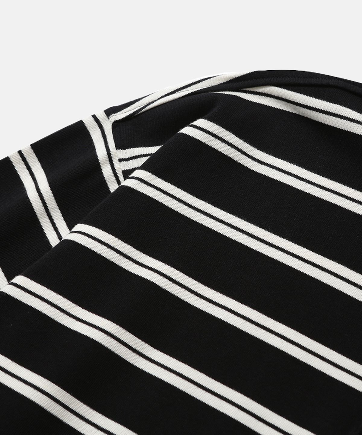 모이프(MOIF) [SS26] WIDE POLO L/S SHIRT / BLACK STRIPE