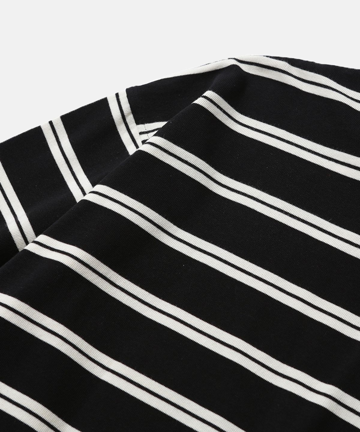 모이프(MOIF) [SS26] WIDE POLO L/S SHIRT / BLACK STRIPE