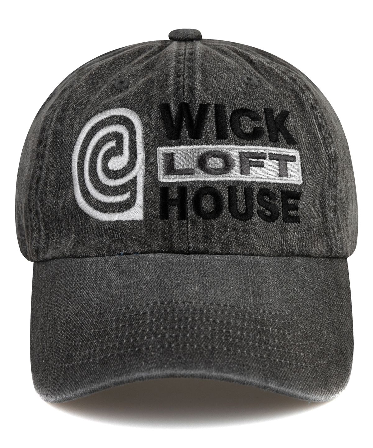 윅(WICK) e LOFT HOUSE 데님 볼캡-라이트 블랙 데님