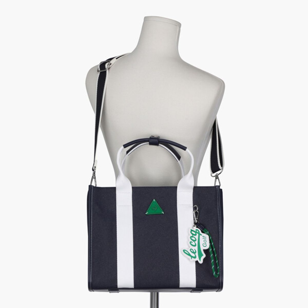 르꼬끄 골프(LECOQ GOLF) 여성 사각 토트백 (키링 SET) _NAVY GR122LBG34