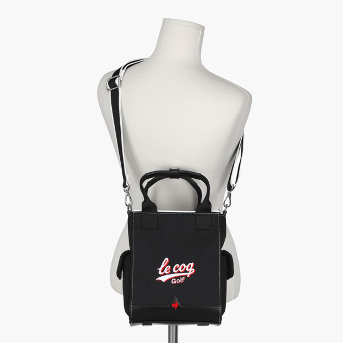 르꼬끄 골프(LECOQ GOLF) 여성 포켓 미니 토트백 _BLCK GR122LBG35