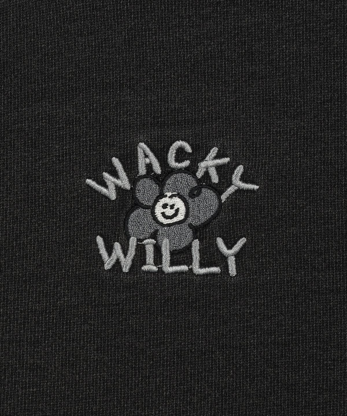 와키윌리(WACKY WILLY) [26SS] 우먼스 데님워싱 크롭 후드집업 다크 그레이