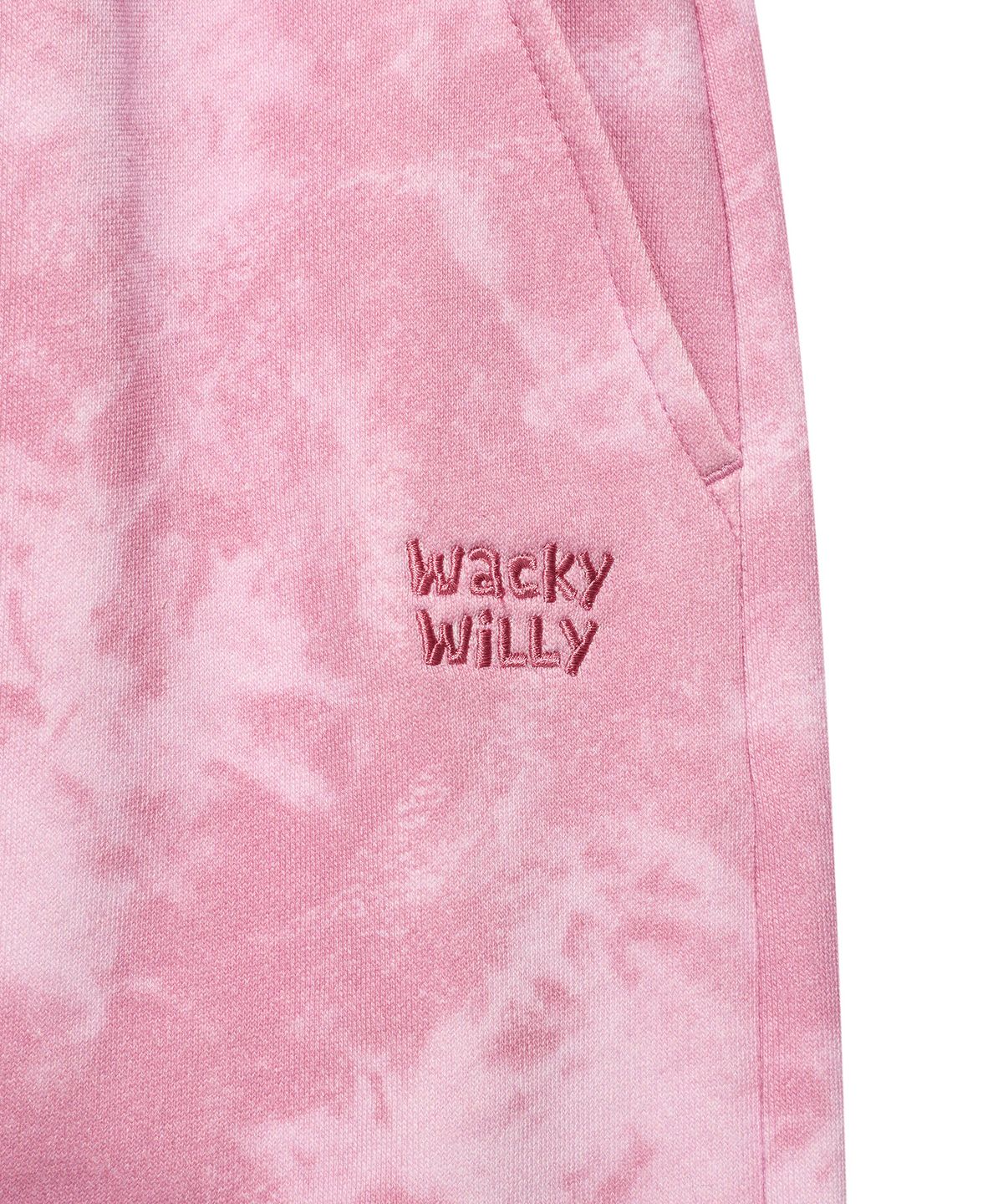 와키윌리(WACKY WILLY) 와이드 스웻 버뮤다 숏팬츠 핑크