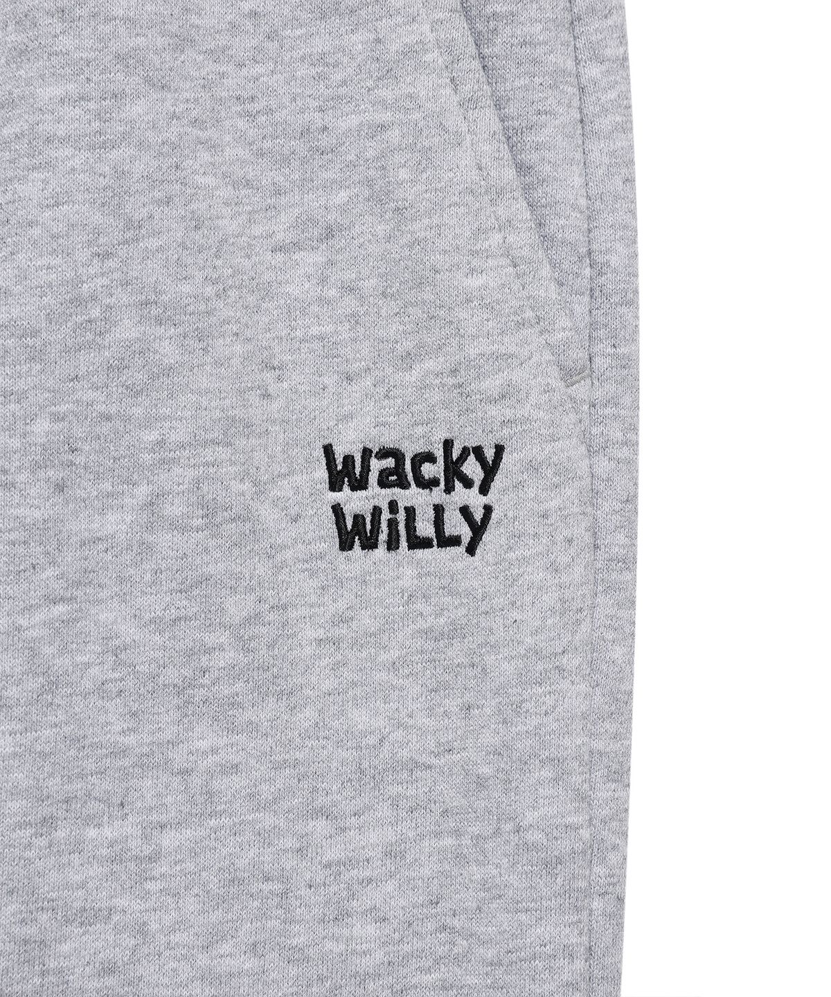와키윌리(WACKY WILLY) 와이드 스웻 버뮤다 숏팬츠 그레이