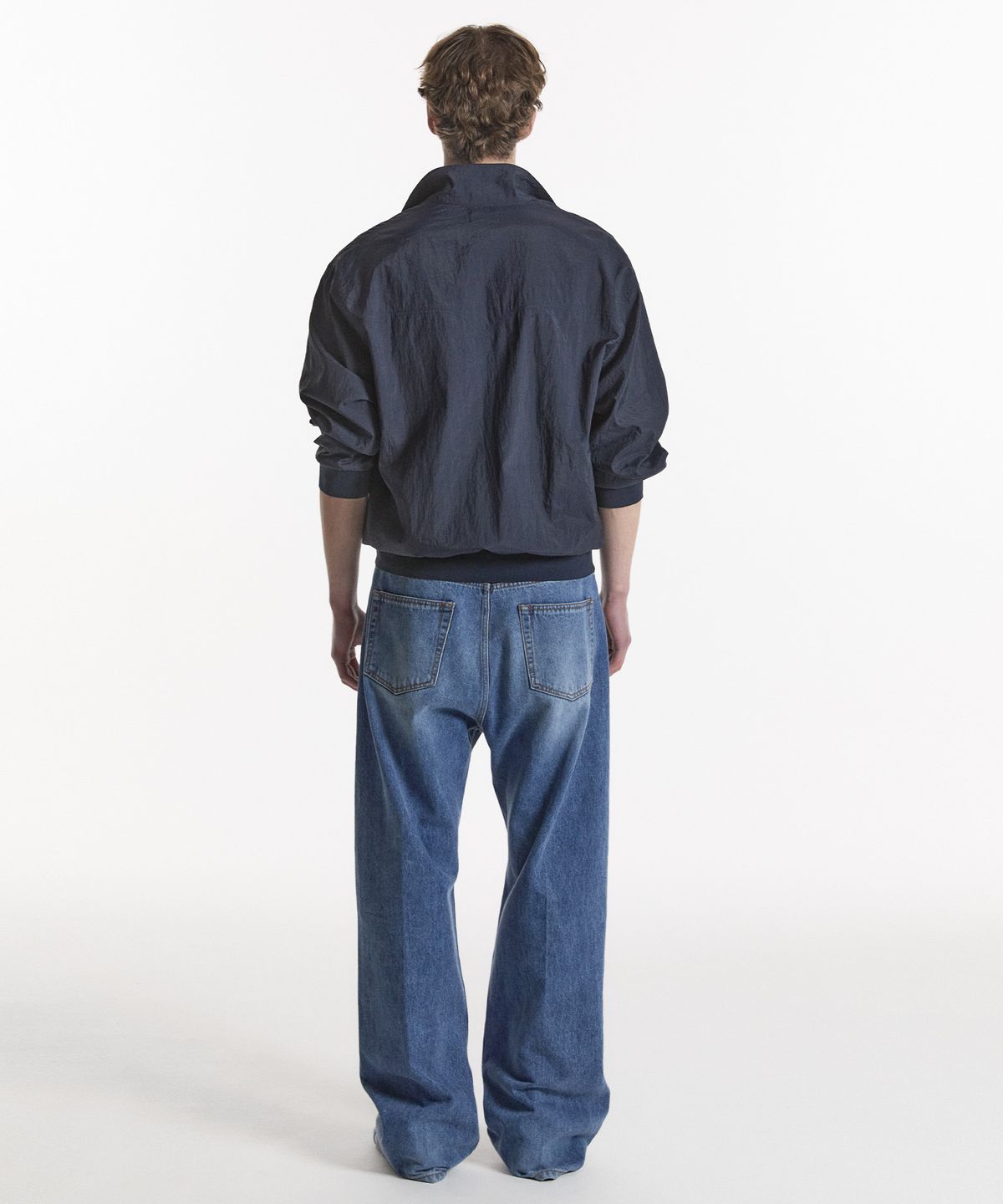 노앙(NOHANT) LIGHT STAND-COLLAR BLOUSON NAVY