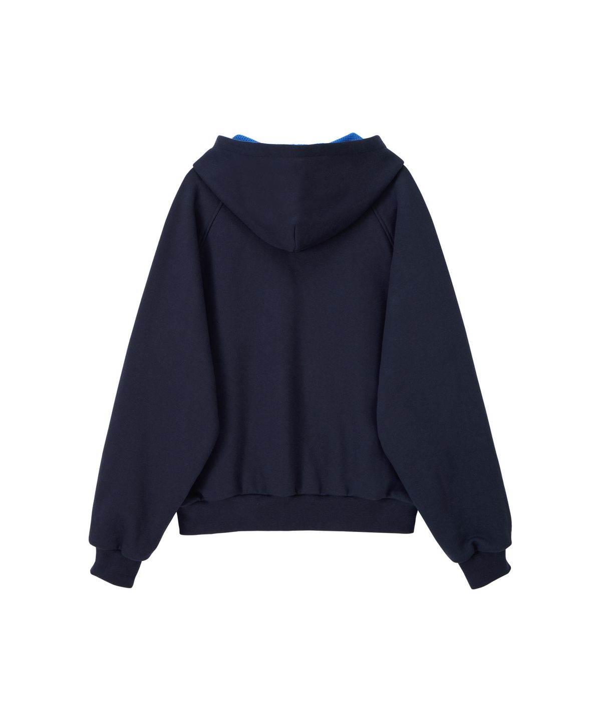 노앙(NOHANT) WAFFLE LINED HOODED ZIP-UP JUMPER NAVY
