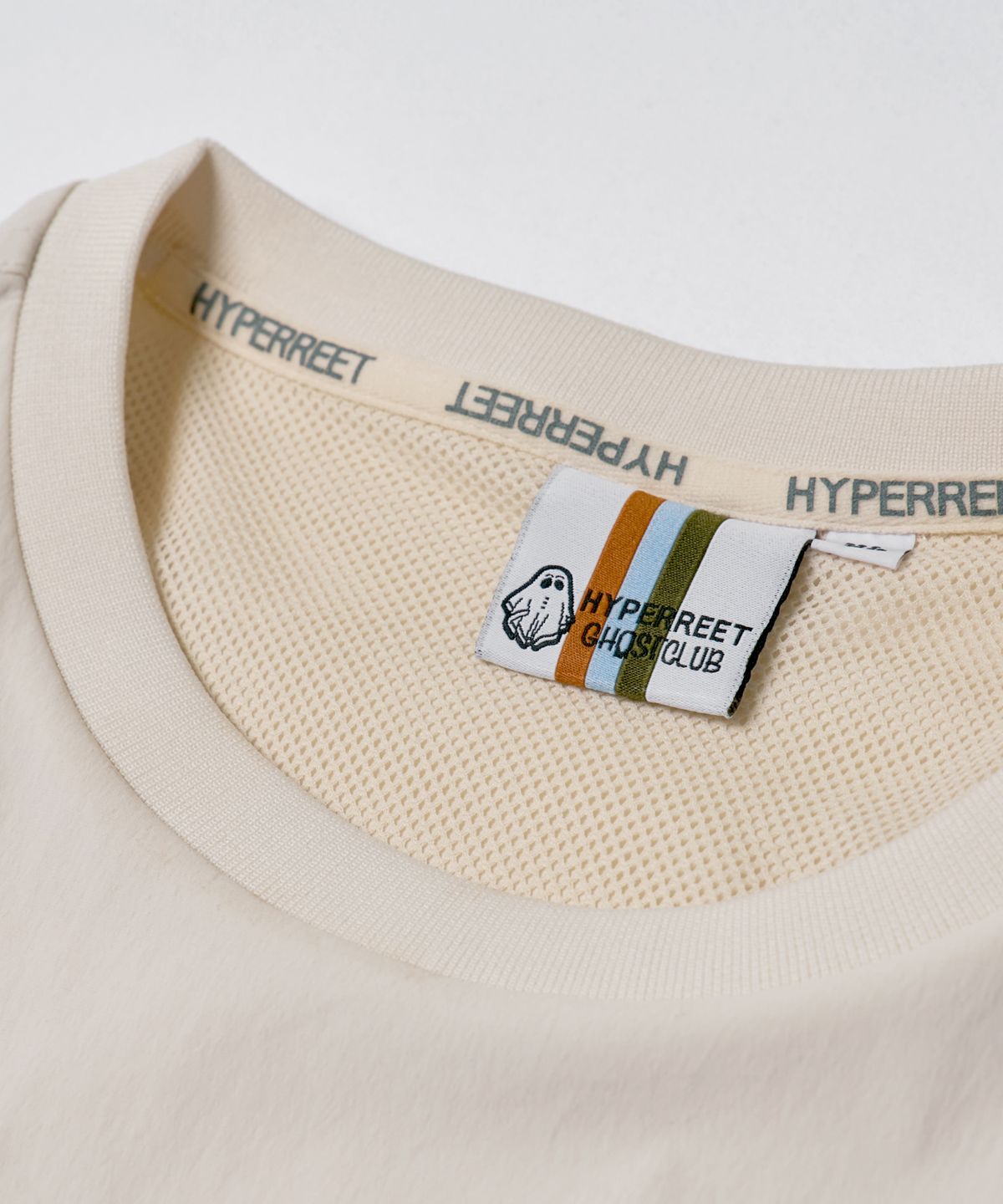 하이퍼리트(HYPERREET) 하일론 액티브 키네티쿨 반팔 탑 [오프화이트]_HF2SH038