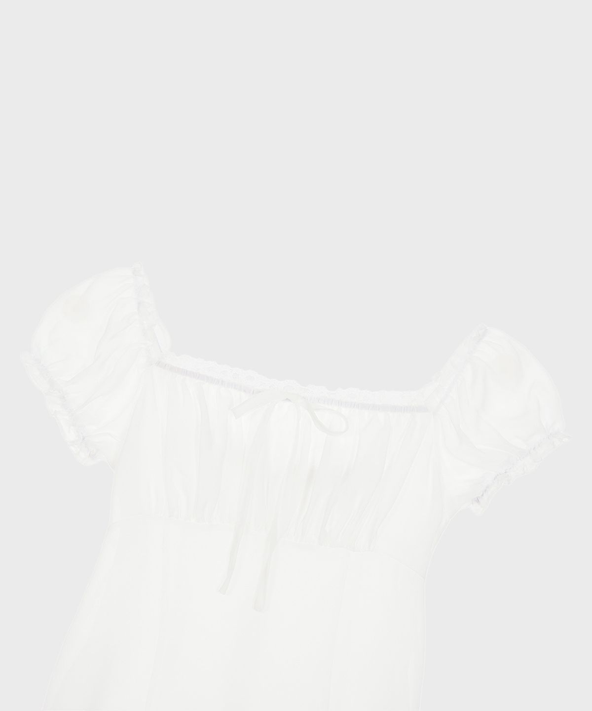 알키알카(ALKI ALKA) Puff Chiffon Mini Dress (Ivory)