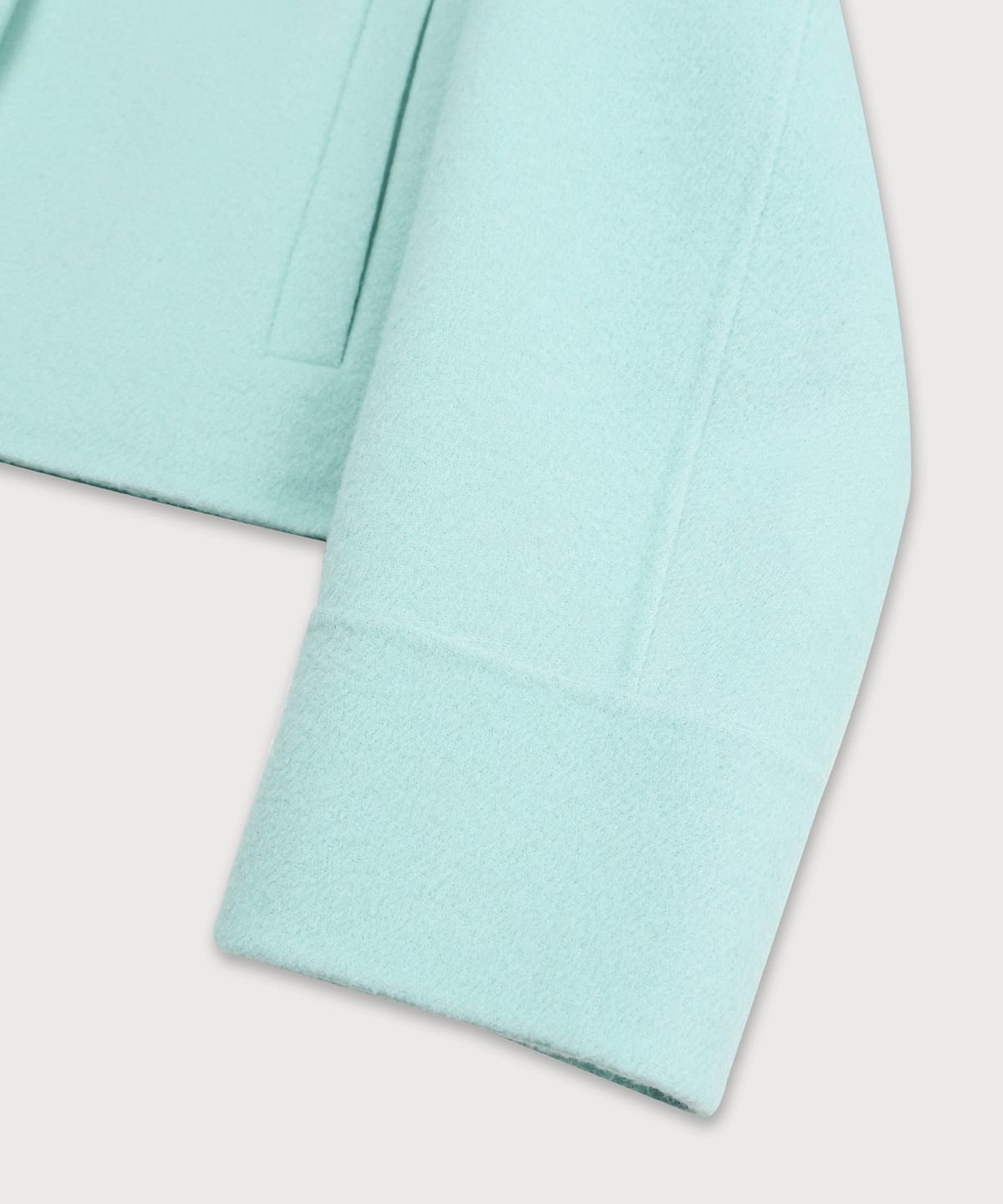 뮤제(MUSEE) ZAHA Merino Wool Handmade Short Coat_Light Mint