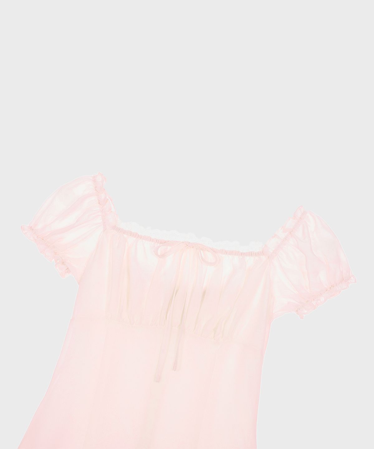 알키알카(ALKI ALKA) Puff Chiffon Mini Dress (Light Pink)