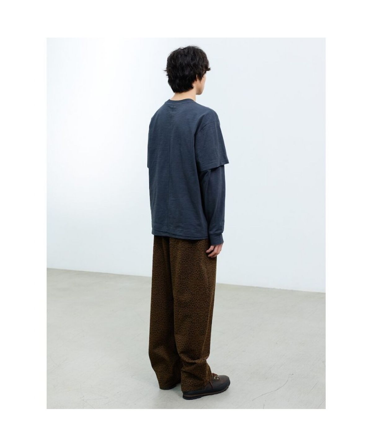 샌드 사운드(SAND SOUND) (UNISEX) 슬럽 레이어드 티셔츠  애쉬
