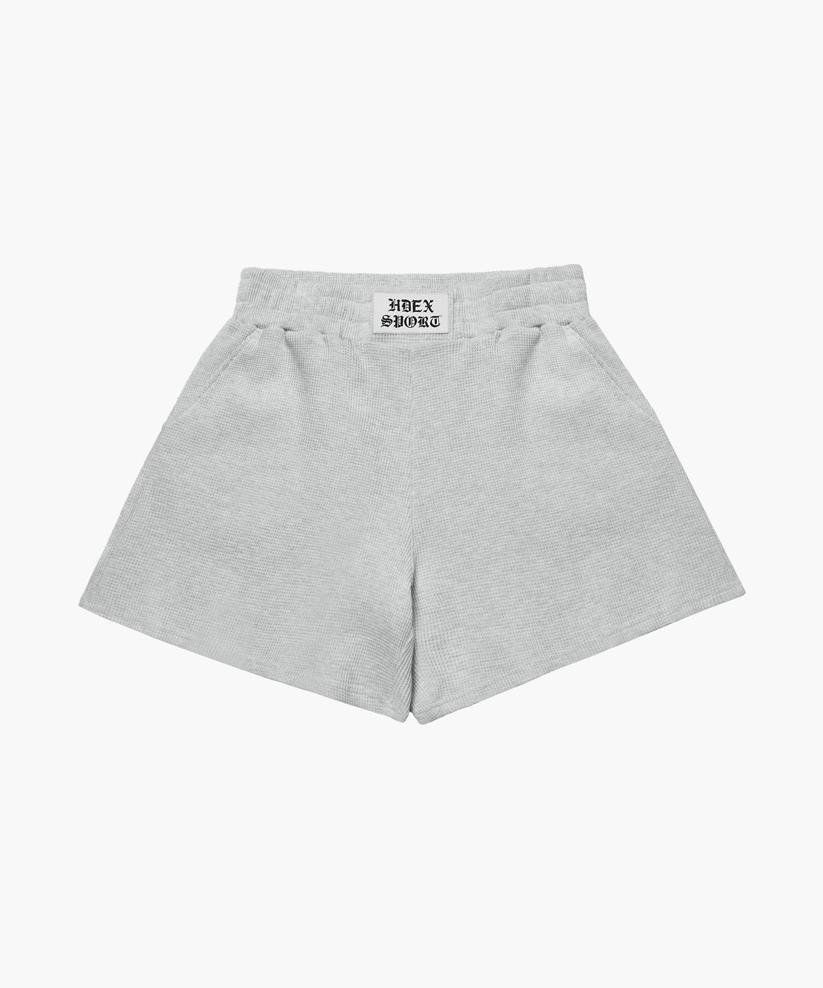 에이치덱스(HDEX) 원마일 라벨 와플 쇼츠 W (Melange White)