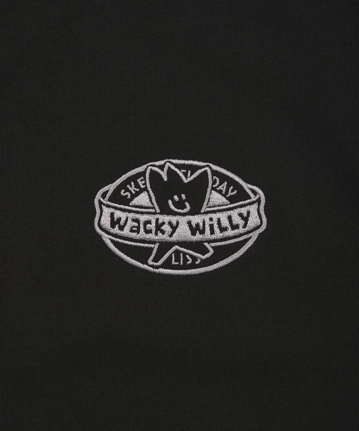 와키윌리(WACKY WILLY) 키키 슬리브리스 후드집업 블랙