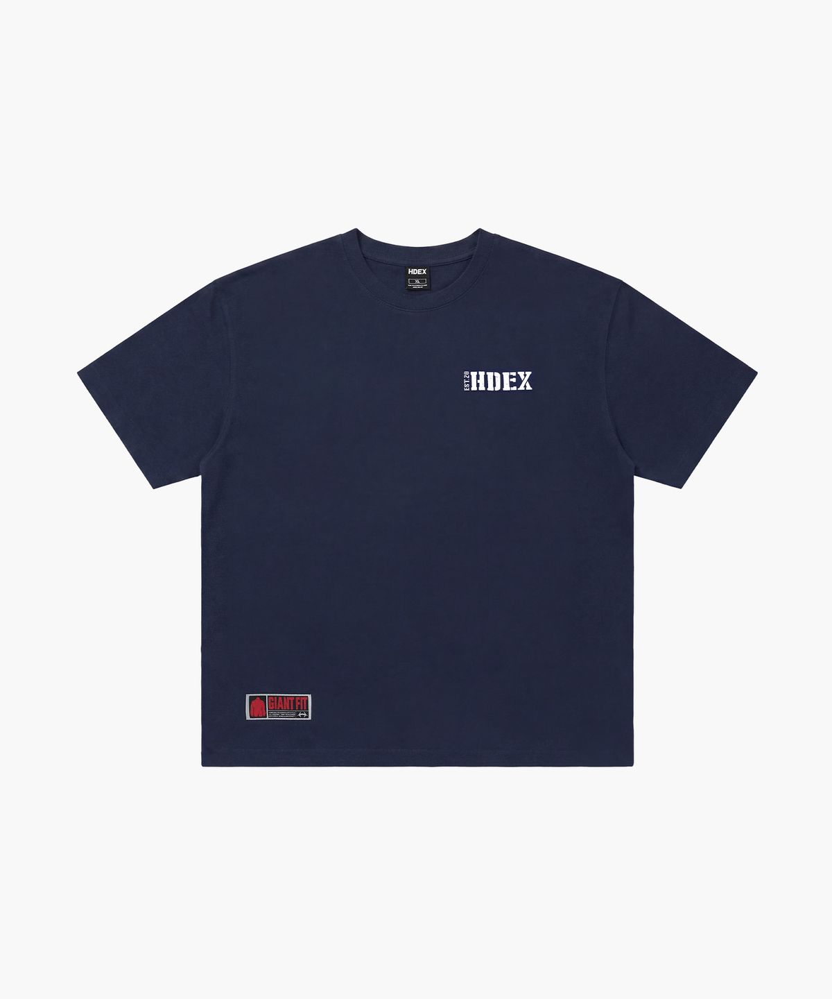 에이치덱스(HDEX) 코어 스몰 로고 자이언트핏 숏 슬리브 (Navy)