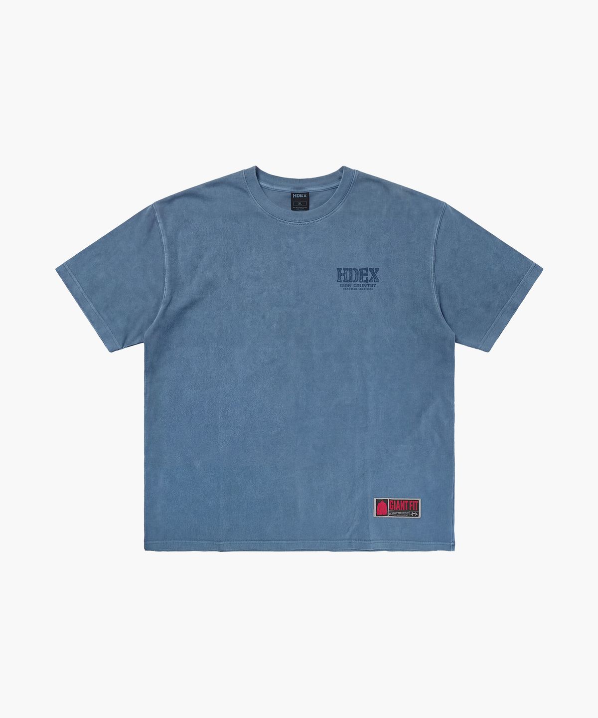 에이치덱스(HDEX) 코어 백로고 자이언트핏 워싱 숏 슬리브 (Pigment Ash Blue)