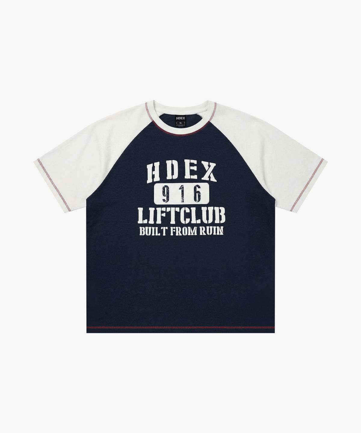 에이치덱스(HDEX) 리프트 스티치 래글런 숏 슬리브 (Navy)