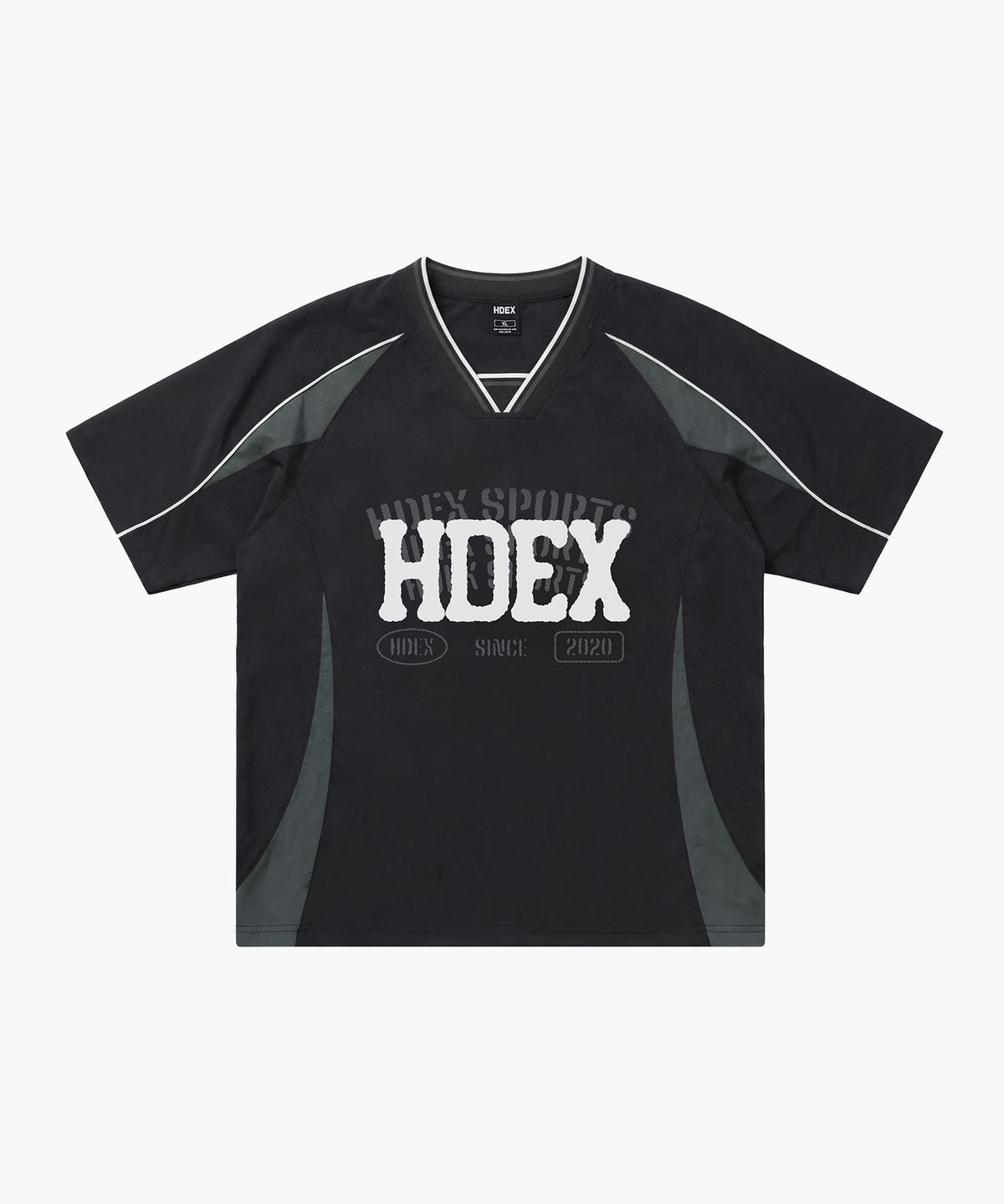 에이치덱스(HDEX) 리버스 더블 레이어 하프 저지 숏 슬리브 (Black)