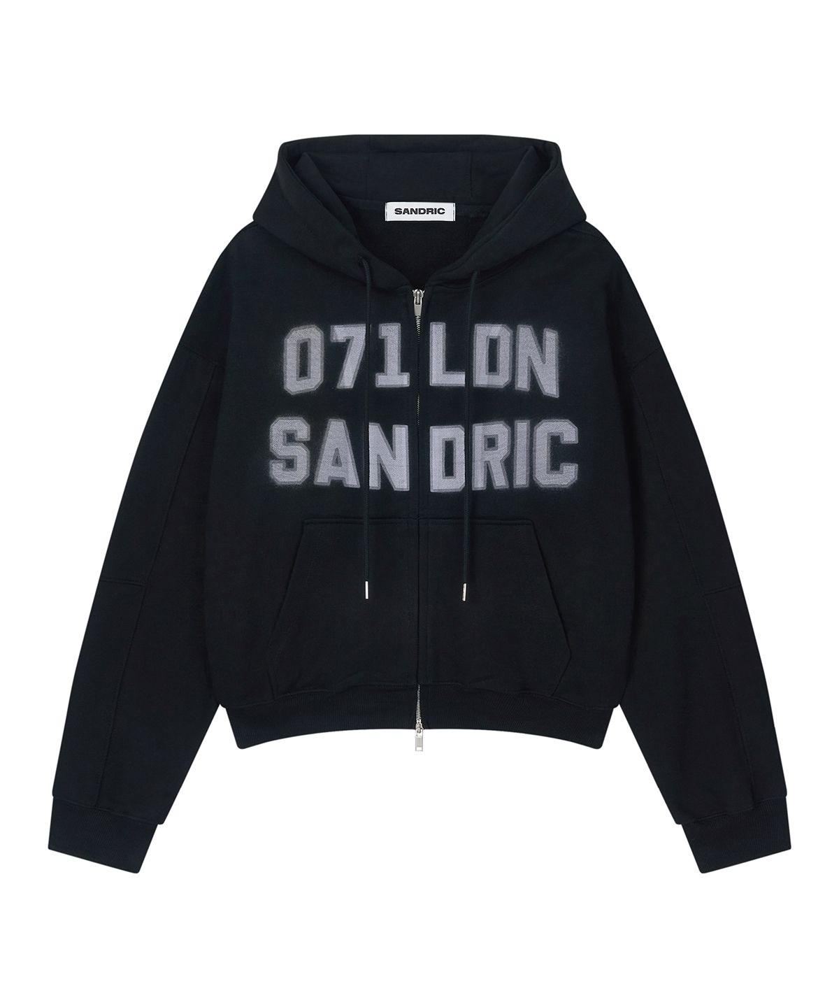 샌드릭(SANDRIC) OVERFIT HOOD ZIP UP_BLACK