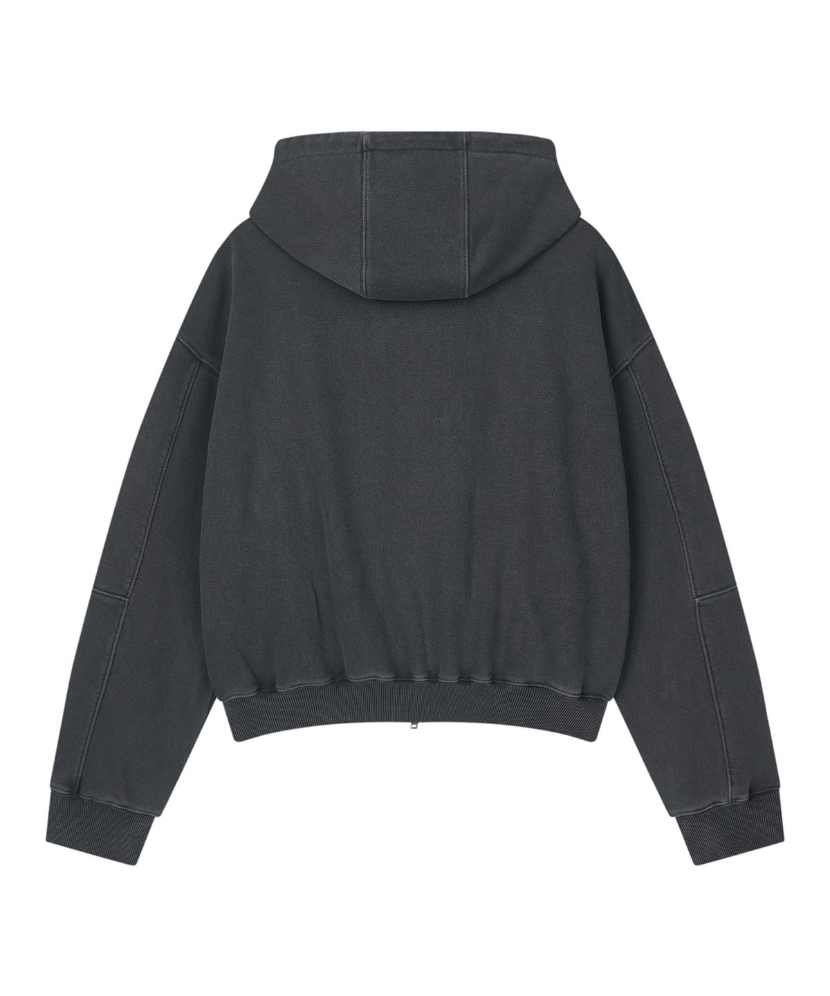 샌드릭(SANDRIC) PIGMENT OVERFIT HOOD ZIP UP_CHARCOAL