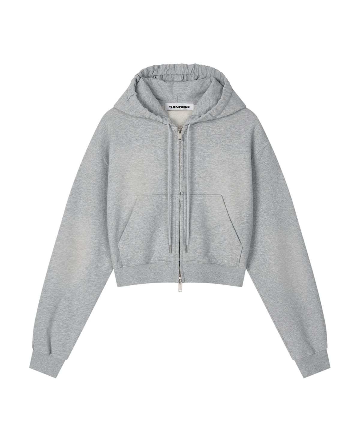 샌드릭(SANDRIC) Washed Hooded Zip-up_Melange Grey