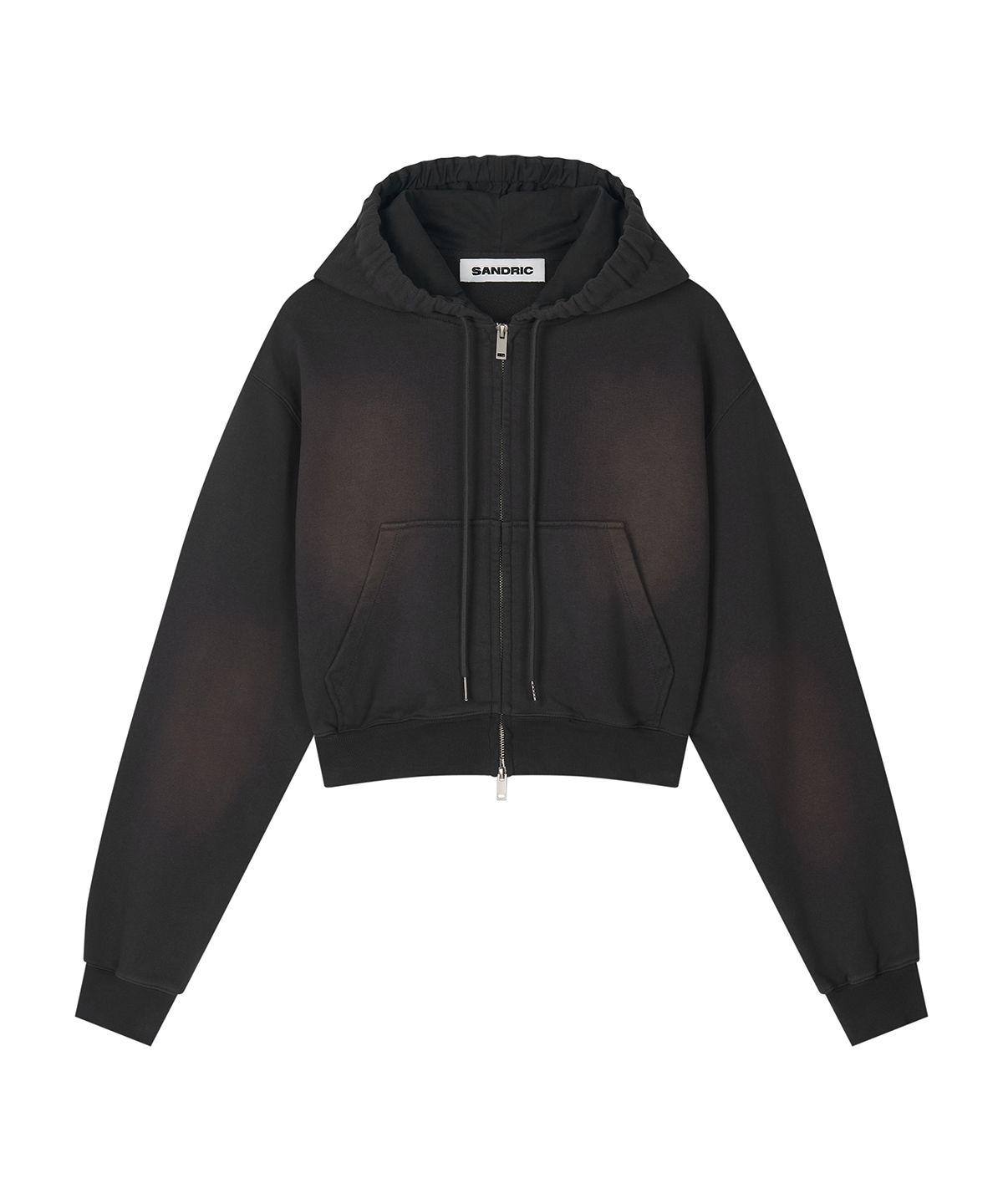 샌드릭(SANDRIC) Washed Hooded Zip-up_Charcoal