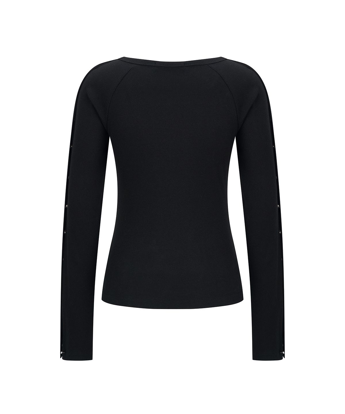 샌드릭(SANDRIC) Snap Ribbed Cardigan_Black