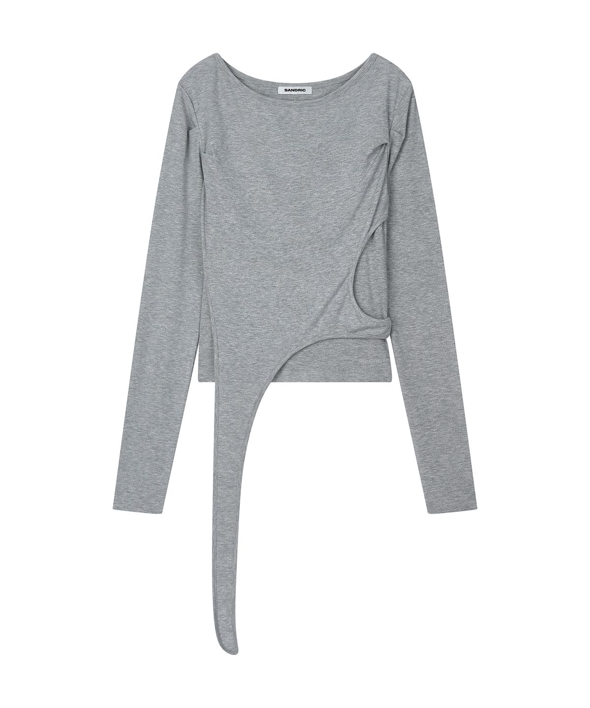 샌드릭(SANDRIC) Layered Strap Long Sleeve_Melange Grey