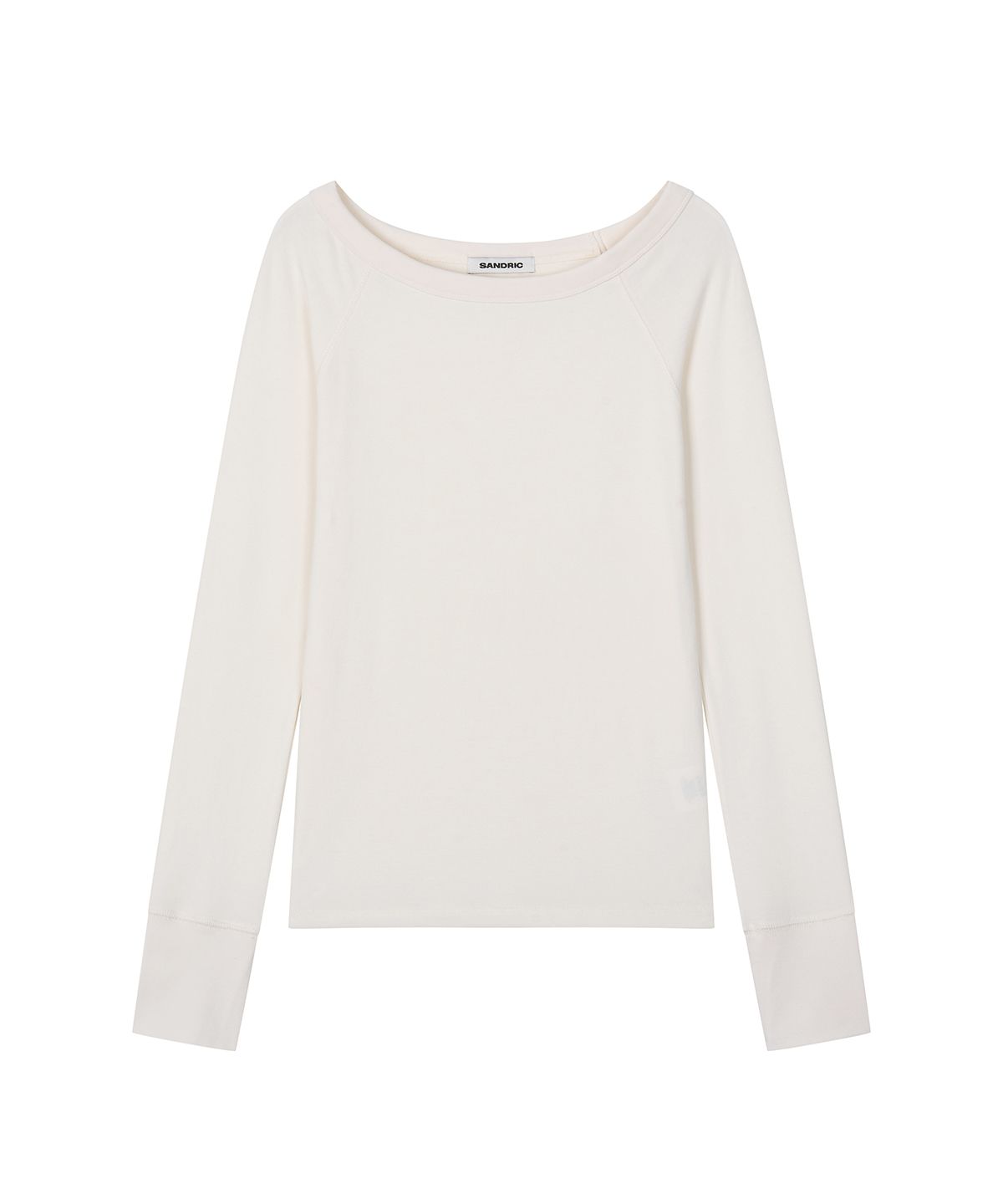 샌드릭(SANDRIC) Boat Neck Long Sleeve_Ivory