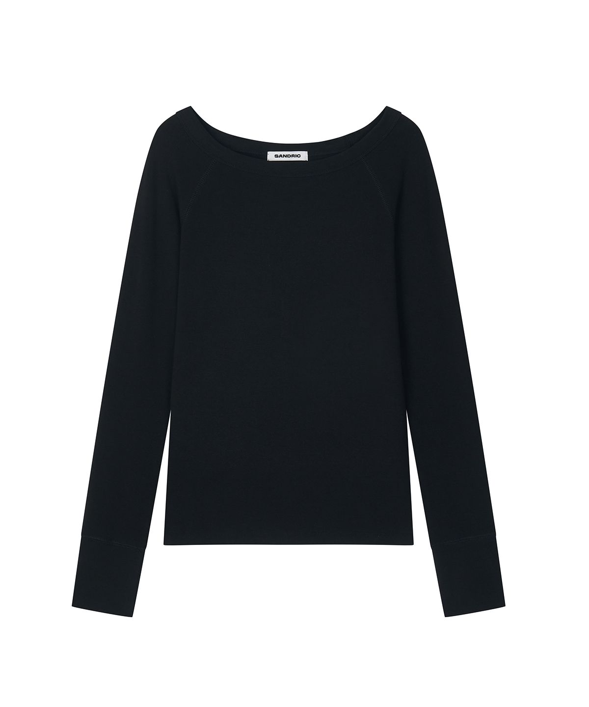 샌드릭(SANDRIC) Boat Neck Long Sleeve_Black