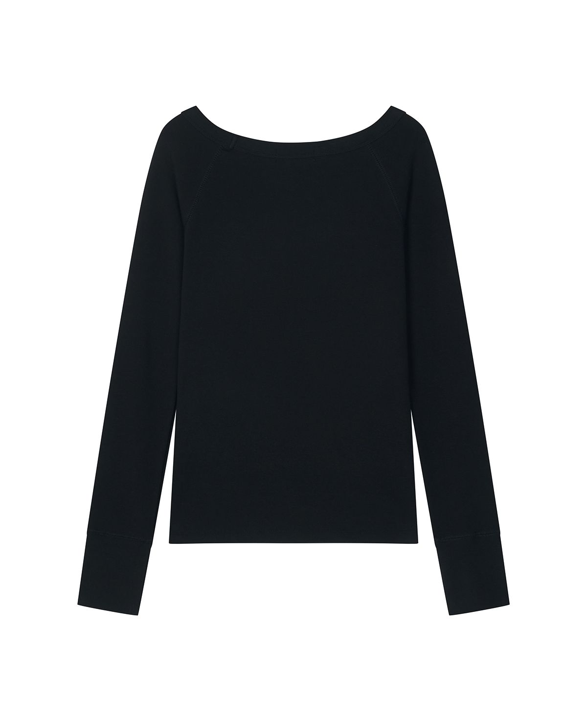 샌드릭(SANDRIC) Boat Neck Long Sleeve_Black