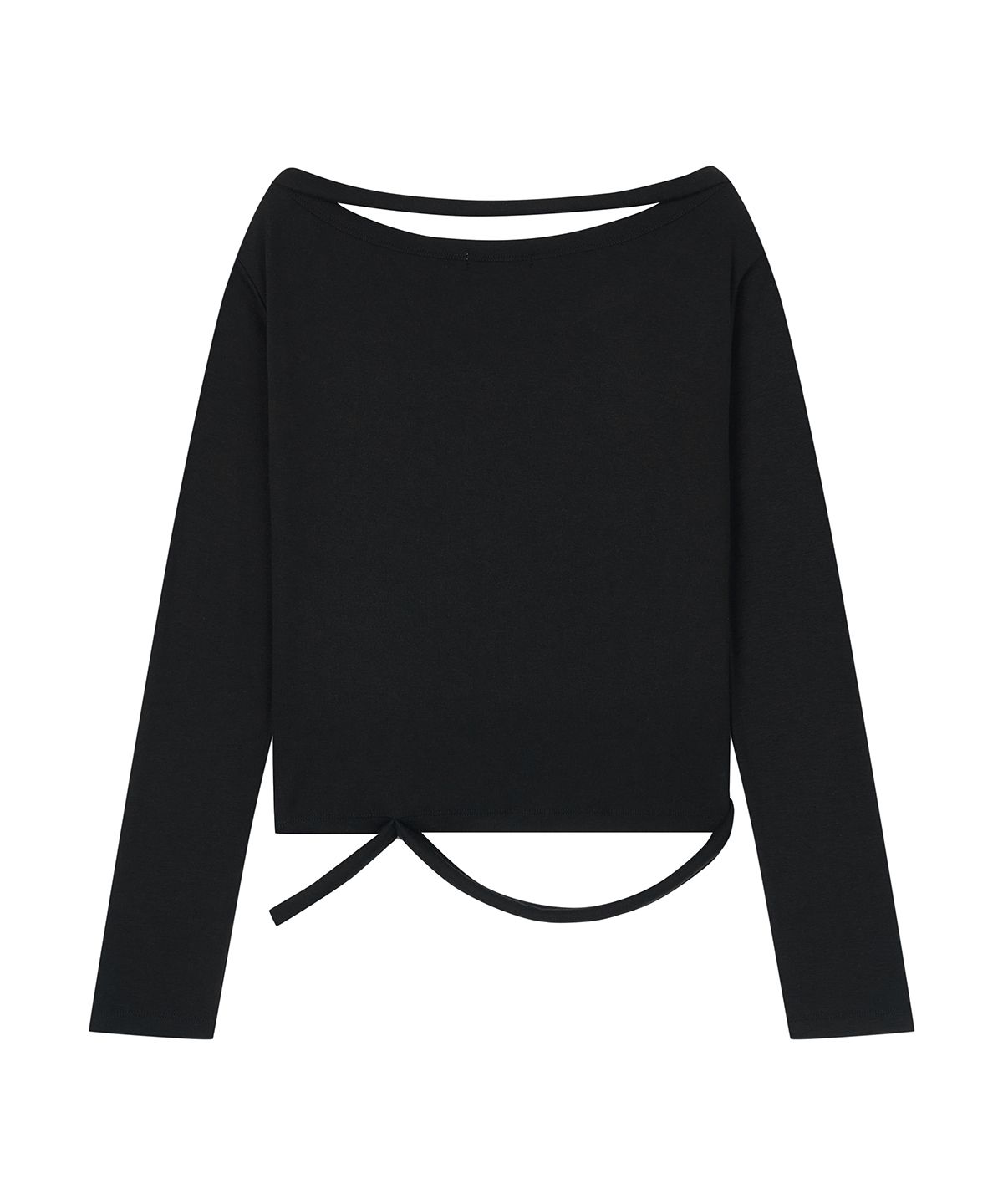 샌드릭(SANDRIC) Strap Wide Neck T_Black