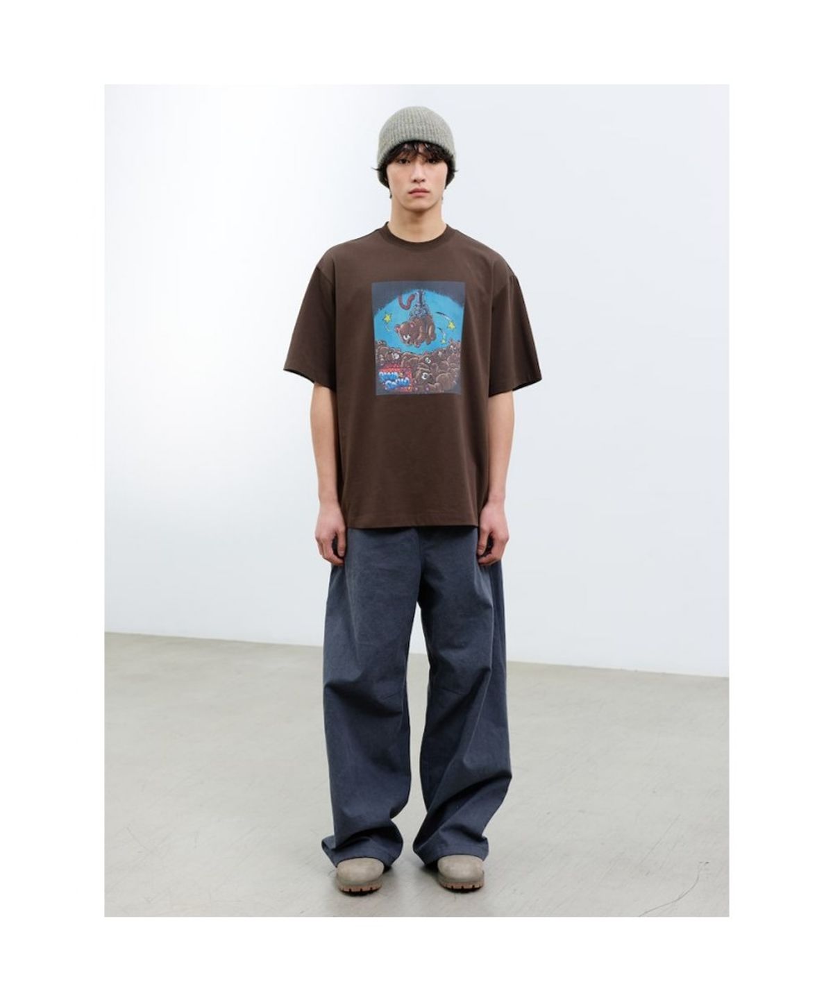 샌드 사운드(SAND SOUND) (UNISEX) 컬러드 오버덕 팬츠  애쉬