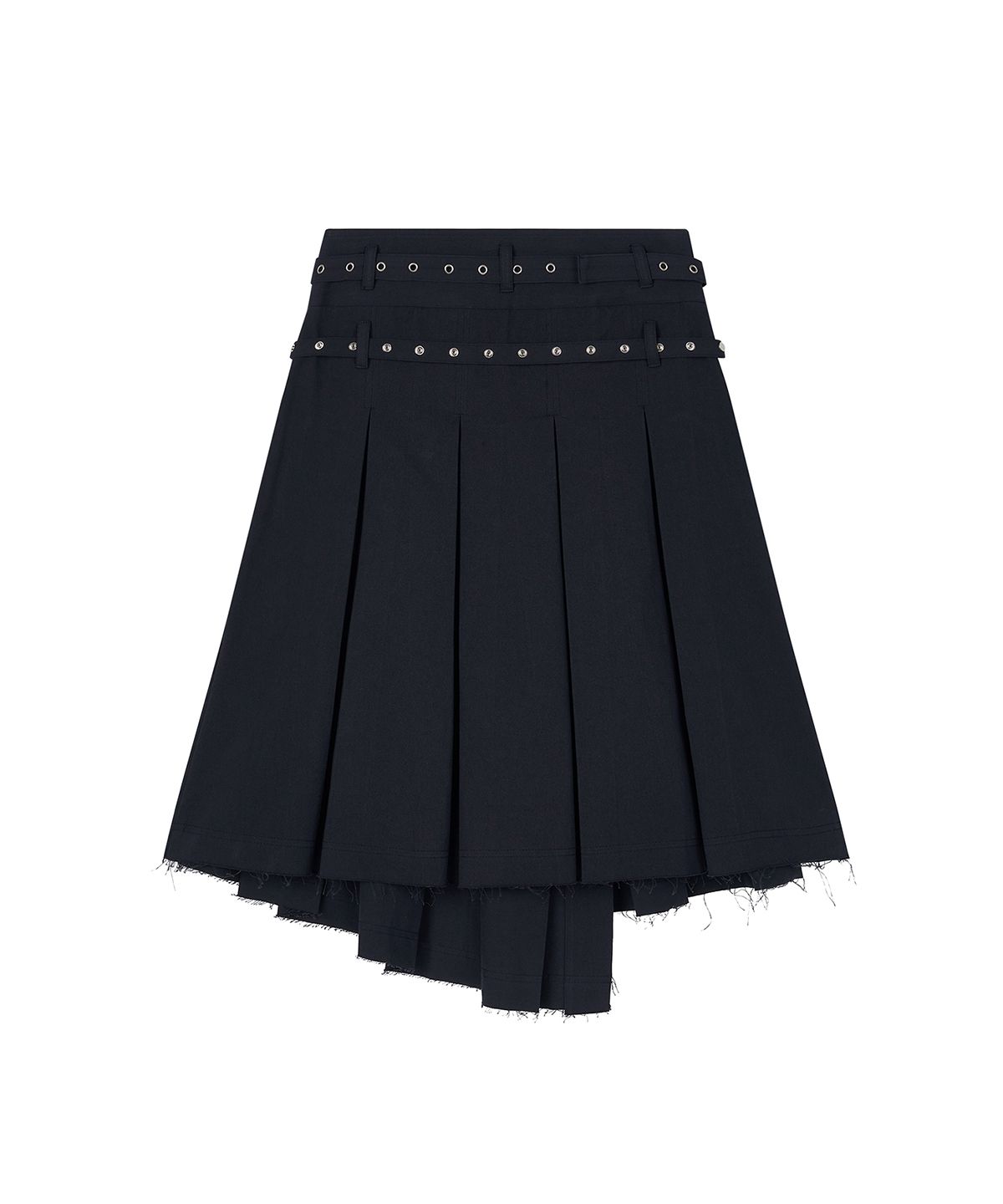 샌드릭(SANDRIC) Eyelet Layered Midi Skirt_Navy