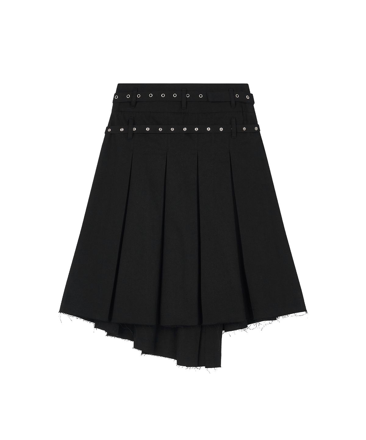 샌드릭(SANDRIC) Eyelet Layered Midi Skirt_Black
