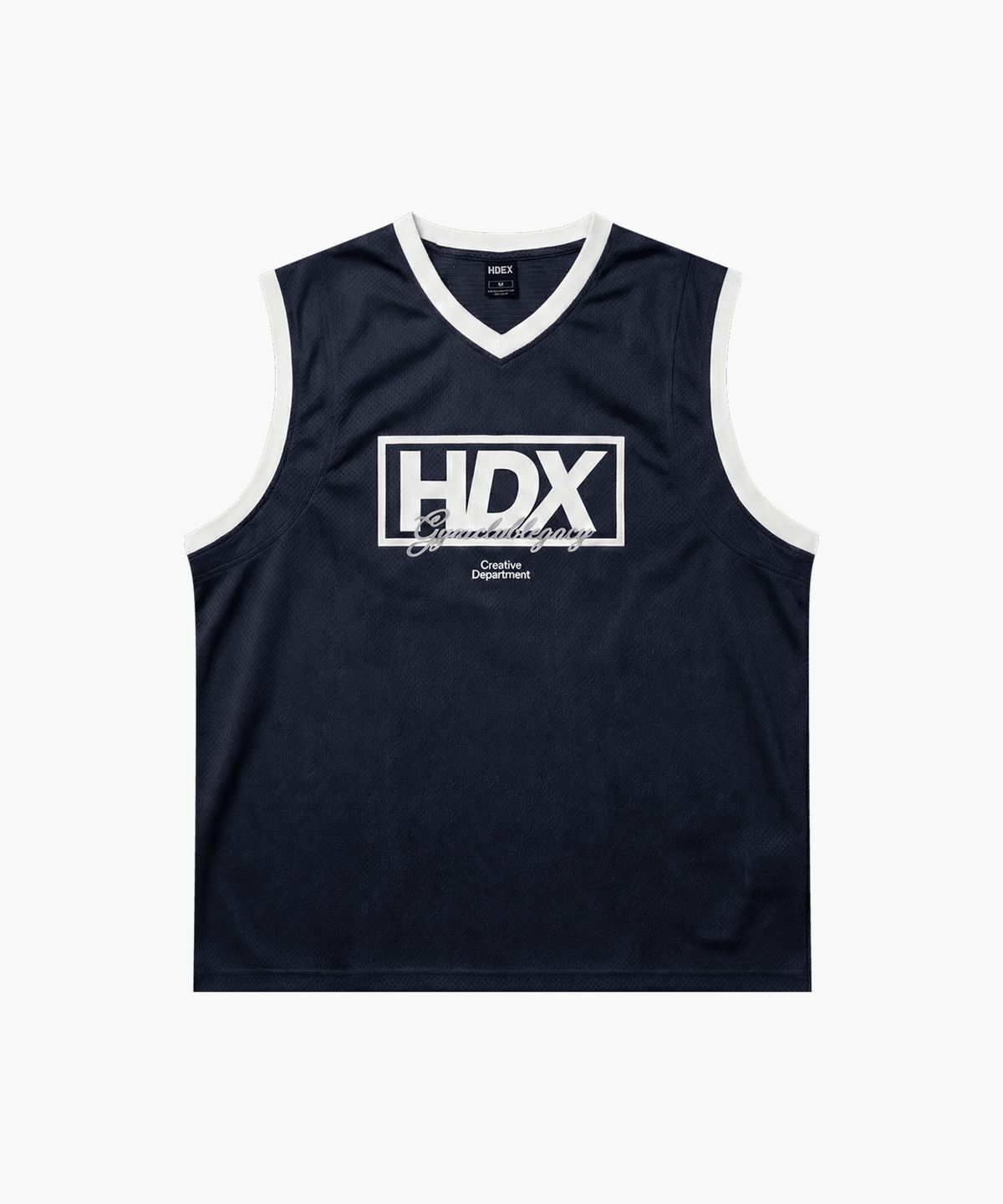 에이치덱스(HDEX) 박스 레이어 매쉬 슬리브리스 (Navy)