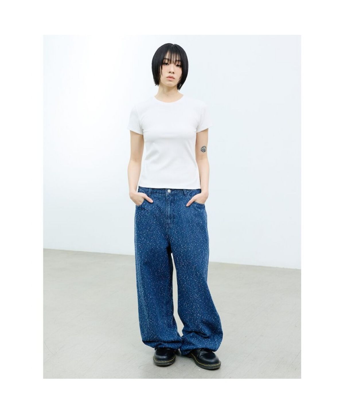 샌드 사운드(SAND SOUND) (UNISEX) 팬시 데님  블루