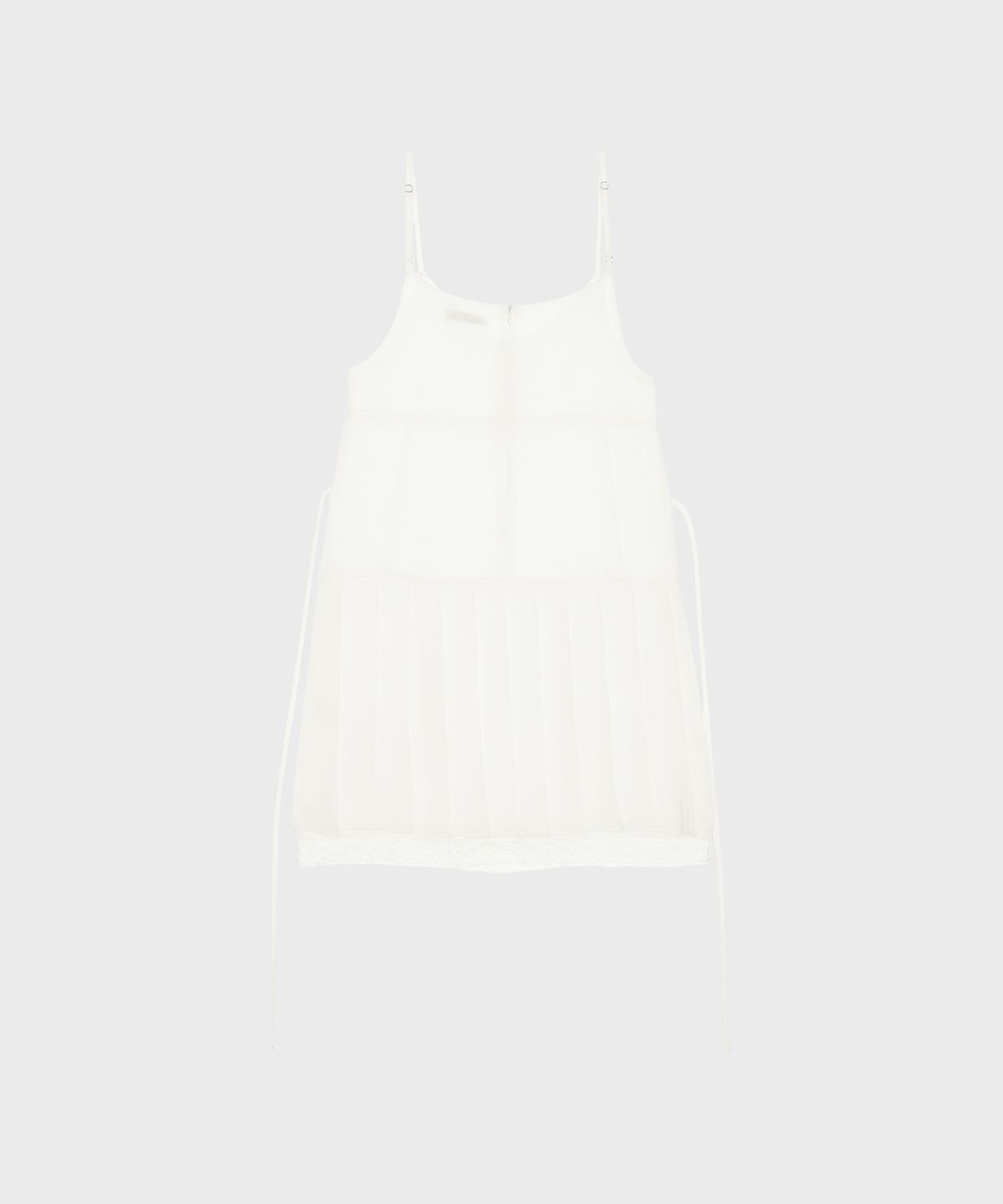 알키알카(ALKI ALKA) Pleated Chiffon Mini Dress (Ivory)
