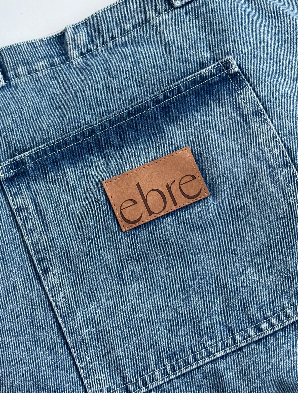 에브레(EBRE) 데님에코백 블루